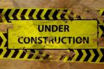 Under Construction Sign Stock Photo