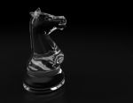 Chess Piece On Black Stock Photo