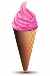 Strawberry Ice Cream Stock Photo