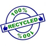 Hundred Percent Recycled Means Go Green And Completely Stock Photo