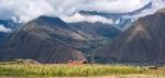 Sacred Valley Urubamba In Peru Stock Photo