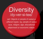 Diversity Definition Button Stock Photo