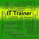 It Trainer Represents Information Technology And Communication Stock Photo
