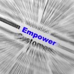 Empower Sphere Definition Displays Motivation And Business Encou Stock Photo