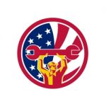 American Mechanic Usa Jack Flag Icon Stock Photo