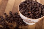 Beans Of Coffee On A Bowl Stock Photo