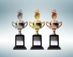 3 Trophies Stock Photo