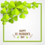Green Shamrock Frame For St. Patrick's Day Card Stock Photo