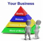 Your Business Pyramid Means Entrepreneur Company And Marketing Stock Photo