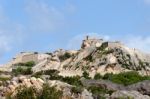Fortezza Di Monte Altura Near Palau In Sardinia Stock Photo