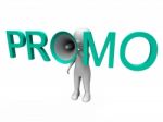 Promo Character Shows Sale Offer And Discounts Stock Photo