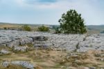 View Of The Limestone Pavement Above Malham Cove In The Yorkshir Stock Photo