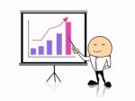Businessman With Graph Stock Photo