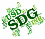 Sdg Currency Indicates Sudan Pound And Foreign Stock Photo