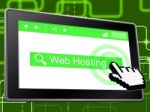 Web Hosting Indicates Internet Webhosting And Server Stock Photo