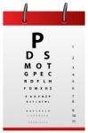 Eye Testing Board Stock Photo