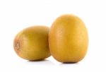 Yellow Gold Kiwi Fruit Isolated On White Stock Photo