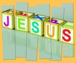 Jesus Word Show Son Of God And Messiah Stock Photo