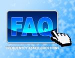 Faq Button Shows Frequently Asked Questions And Answer Stock Photo