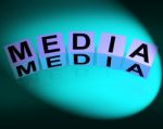 Media Dice Refer To Radio Tv Newspapers And Multimedia Stock Photo