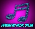 Download Music Online Indicates Web Site And Application Stock Photo