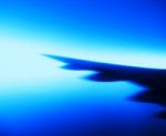 Horizontal Blue Jet Wing Blur Abstraction Background Stock Photo