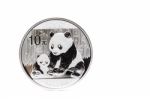 Silver Coin With Mother And Child Panda Stock Photo
