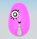 Colorful One Eyed Easter Egg Stock Photo