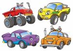 Cartoon The Off Road Car Stock Photo