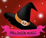Halloween Music Means Trick Or Treat And Audio Stock Photo
