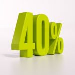 Percentage Sign, 40 Percent Stock Photo
