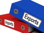 File With Exports And Imports Words Stock Photo