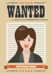 Wanted Business Woman Stock Photo