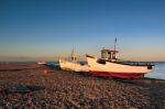Fishing Boats On Dungeness Beach Stock Photo