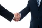 Closeup Of Business People Shaking Hands Stock Photo