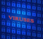 Virus Security Represents World Wide Web And Protected Stock Photo