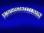 Education Blocks Represent Training And Learning To Educate Stock Photo