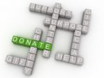 3d Imagen Donate Issues Concept Word Cloud Background Stock Photo