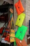 Pienza, Tuscany/italy - May 19 : Brightly Coloured Bags For Sale Stock Photo