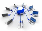 Global Computer Network Stock Photo