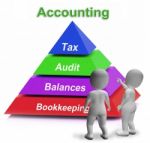 Accounting Pyramid Means Paying Taxes Auditing And Bookkeeping Stock Photo