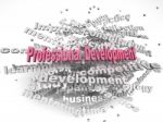 3d Image Professional Development  Issues Concept Word Cloud Bac Stock Photo