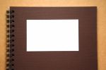 Blank White Paper On Notebook Stock Photo