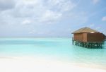 Water Villas In Maldives (beach Scene) Stock Photo
