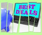 Best Deals Piggy Bank Shows Online Bargains And Savings Stock Photo