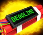Deadline On Dynamite Shows Pressure And Urgency Stock Photo
