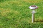 Solar Garden Light Stock Photo