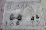 Cher Signature And Handprints Hollywood Stock Photo