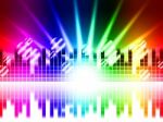 Bright Colors Background Means Rays Frequencies And Balls Stock Photo