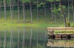 Pang Ung, Beautiful Forest Lake In The Morning Stock Photo